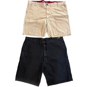 Wrangler Outdoor Khaki Black Chino Shorts Mens plus 44 bundle